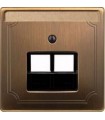 Merten SD Античная латунь Накладка розетки ТЛФ/комп 2-ой наклонной {PRODUCT_REFERENCE}