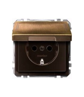 Merten SD Античная латунь Розетка 1-ая с/з с крышкой и защитными шторками {PRODUCT_REFERENCE}