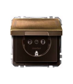 Merten SD Античная латунь Розетка 1-ая с/з с крышкой {PRODUCT_REFERENCE}