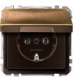 Merten SD Античная латунь Розетка 1-ая с/з с крышкой {PRODUCT_REFERENCE}