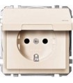 Merten SD Бежевый Розетка 1-ая с/з с крышкой и защитными шторками {PRODUCT_REFERENCE}