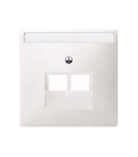 Merten SD Белый Накладка розетки ТЛФ/комп 2-ой наклонной {PRODUCT_REFERENCE}