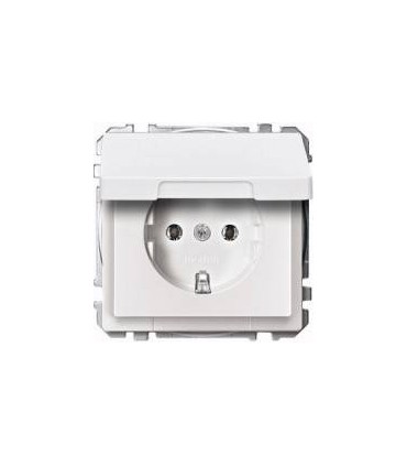 Merten SD Белый Розетка 1-ая с/з с крышкой {PRODUCT_REFERENCE}