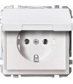 Merten SD Белый Розетка 1-ая с/з с крышкой и защитными шторками {PRODUCT_REFERENCE}