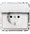 Merten SD Белый Розетка 1-ая с/з с крышкой и защитными шторками IP44 {PRODUCT_REFERENCE}