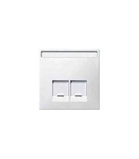 Merten SD Белый Накладка розетки ТЛФ/комп 2-ой прямой {PRODUCT_REFERENCE}
