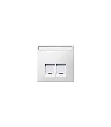 Merten SD Белый Накладка розетки ТЛФ/комп 2-ой прямой {PRODUCT_REFERENCE}