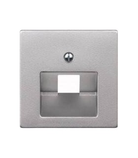 Merten SM Алюминий Накладка розетки ТЛФ/комп 1-ой наклонной {PRODUCT_REFERENCE}