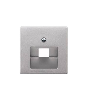 Merten SM Алюминий Накладка розетки ТЛФ/комп 1-ой наклонной {PRODUCT_REFERENCE}