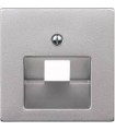 Merten SM Алюминий Накладка розетки ТЛФ/комп 1-ой наклонной {PRODUCT_REFERENCE}