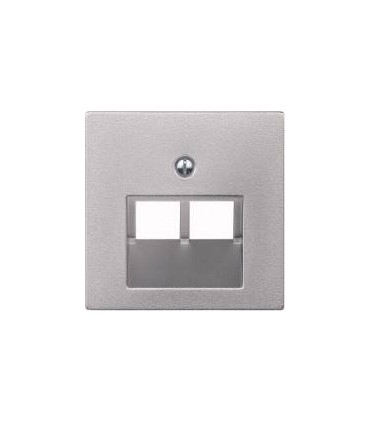 Merten SM Алюминий Накладка розетки ТЛФ/комп 2-ой наклонной {PRODUCT_REFERENCE}