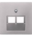 Merten SM Алюминий Накладка розетки ТЛФ/комп 2-ой наклонной {PRODUCT_REFERENCE}