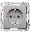 Merten SM Алюминий Розетка 1-ая с/з с защитными шторками {PRODUCT_REFERENCE}