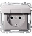 Merten SM Алюминий Розетка 1-ая с/з с крышкой IP 44 {PRODUCT_REFERENCE}