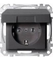 Merten SM Антрацит Розетка 1-ая с/з с крышкой {PRODUCT_REFERENCE}