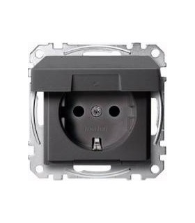 Merten SM Антрацит Розетка 1-ая с/з с крышкой IP44 {PRODUCT_REFERENCE}