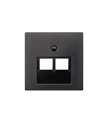 Merten SM Антрацит Накладка розетки ТЛФ/комп 2-ой наклонной {PRODUCT_REFERENCE}