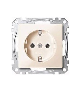Merten SM Бежевый глянец Розетка 1-ая с/з безвинт.зажим {PRODUCT_REFERENCE}
