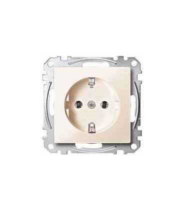 Merten SM Бежевый глянец Розетка 1-ая с/з безвинт.зажим {PRODUCT_REFERENCE}