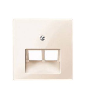 Merten SM Бежевый глянец Накладка розетки ТЛФ/комп 2-ой наклонной {PRODUCT_REFERENCE}