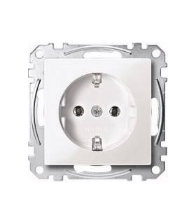Merten SM Белый глянец Розетка 1-ая с/з безвинт.зажим {PRODUCT_REFERENCE}