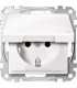 Merten SM Белый глянец Розетка 1-ая с/з с крышкой IP44 {PRODUCT_REFERENCE}
