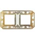 Рамка на 2 поста гор/верт FEDE SMALTO ITALIANO SIENA, pearl white FD01352OPEN