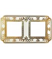 Рамка на 2 поста гор/верт FEDE SMALTO ITALIANO SIENA, pearl white FD01352OPEN