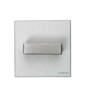 Fontini F37 Выключатель 1кл. (квадратная ручка) сталь/металлик 37308512