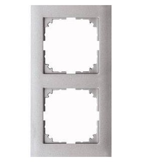 Merten M-Pure 2-постовая рамка, цвет алюминия {PRODUCT_REFERENCE}