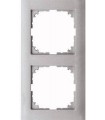 Merten M-Pure 2-постовая рамка, цвет алюминия {PRODUCT_REFERENCE}