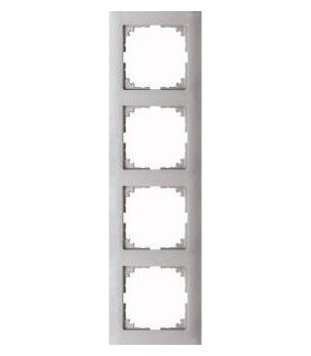 Merten M-Pure 4-постовая рамка, цвет алюминия {PRODUCT_REFERENCE}