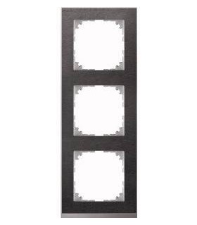 Merten M-Pure Decor 3-постовая рамка, сланец/цвет алюминия {PRODUCT_REFERENCE}