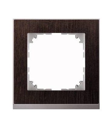 Merten M-Pure Decor 1-постовая рамка, венге/цвет алюминия {PRODUCT_REFERENCE}
