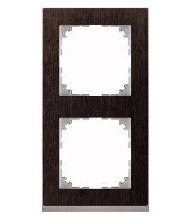 Merten M-Pure Decor 2-постовая рамка, венге/цвет алюминия {PRODUCT_REFERENCE}