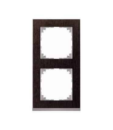 Merten M-Pure Decor 2-постовая рамка, венге/цвет алюминия {PRODUCT_REFERENCE}
