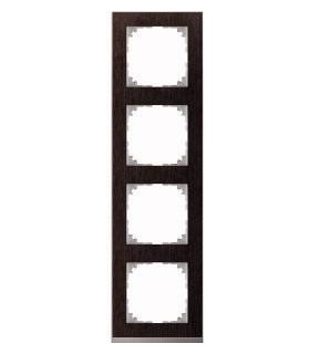 Merten M-Pure Decor 4-постовая рамка, венге/цвет алюминия {PRODUCT_REFERENCE}
