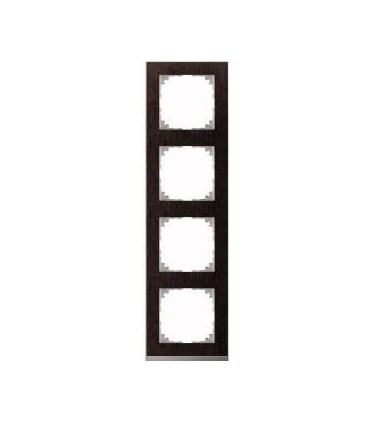 Merten M-Pure Decor 4-постовая рамка, венге/цвет алюминия {PRODUCT_REFERENCE}