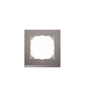 Merten M-Pure Decor 1-постовая рамка, нерж.сталь/цвет алюминия {PRODUCT_REFERENCE}
