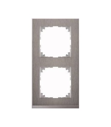 Merten M-Pure Decor 2-постовая рамка, нерж.сталь/цвет алюминия {PRODUCT_REFERENCE}