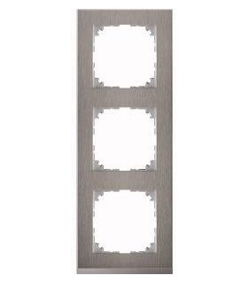 Merten M-Pure Decor 3-постовая рамка, нерж.сталь/цвет алюминия {PRODUCT_REFERENCE}