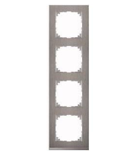 Merten M-Pure Decor 4-постовая рамка, нерж.сталь/цвет алюминия {PRODUCT_REFERENCE}