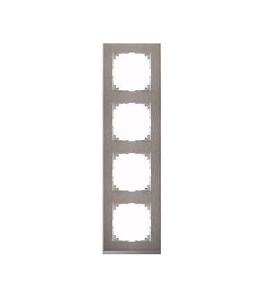 Merten M-Pure Decor 4-постовая рамка, нерж.сталь/цвет алюминия {PRODUCT_REFERENCE}