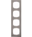 Merten M-Pure Decor 4-постовая рамка, нерж.сталь/цвет алюминия {PRODUCT_REFERENCE}