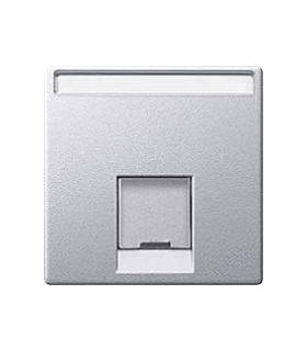 Merten SM Алюминий Накладка розетки ТЛФ/комп 1-ой прямой {PRODUCT_REFERENCE}