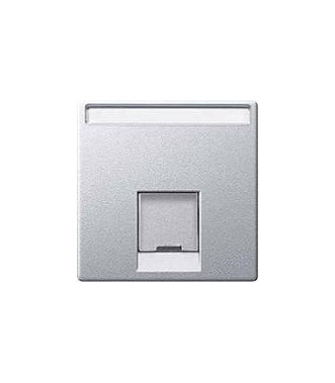 Merten SM Алюминий Накладка розетки ТЛФ/комп 1-ой прямой {PRODUCT_REFERENCE}