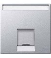 Merten SM Алюминий Накладка розетки ТЛФ/комп 1-ой прямой {PRODUCT_REFERENCE}