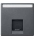 Merten SM Антрацит Накладка розетки ТЛФ/комп 1-ой прямой {PRODUCT_REFERENCE}