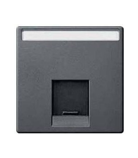 Merten SM Антрацит Накладка розетки ТЛФ/комп 1-ой прямой {PRODUCT_REFERENCE}