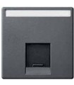 Merten SM Антрацит Накладка розетки ТЛФ/комп 1-ой прямой {PRODUCT_REFERENCE}
